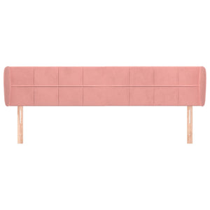 vidaXL Wingback Headboard Pink 183x23x78/88 cm Velvet