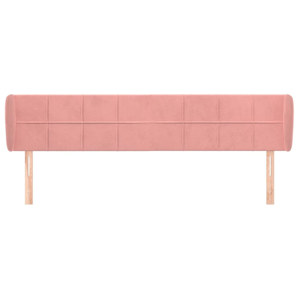 vidaXL Wingback Headboard Pink 183x23x78/88 cm Velvet