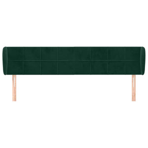 vidaXL Wingback Headboard Dark Green 203x23x78/88 cm Velvet