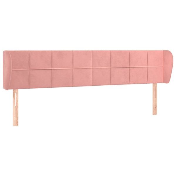 vidaXL Headboard with Ears Pink 203x23x78/88 cm Velvet
