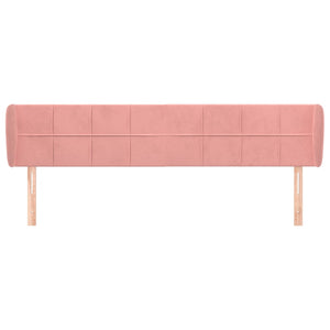 vidaXL Headboard with Ears Pink 203x23x78/88 cm Velvet