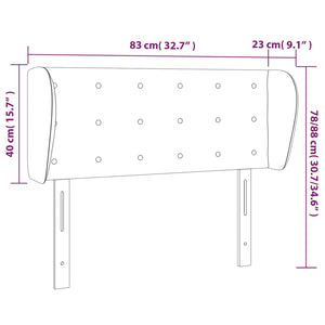 vidaXL Wingback Headboard White 83x23x78/88 cm Faux Leather