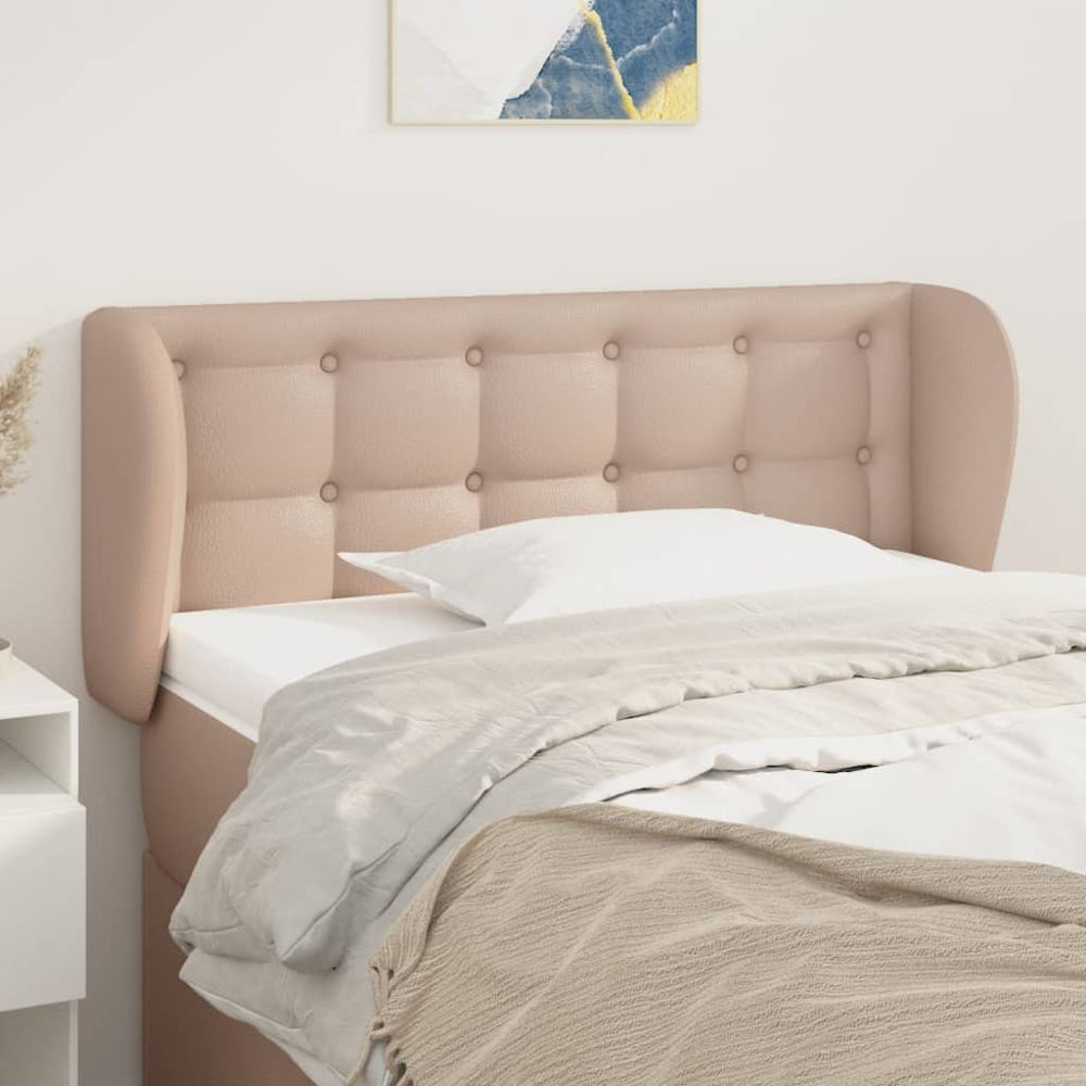 vidaXL Wingback Headboard Cappuccino Brown 83x23x78/88 cm Faux Leather