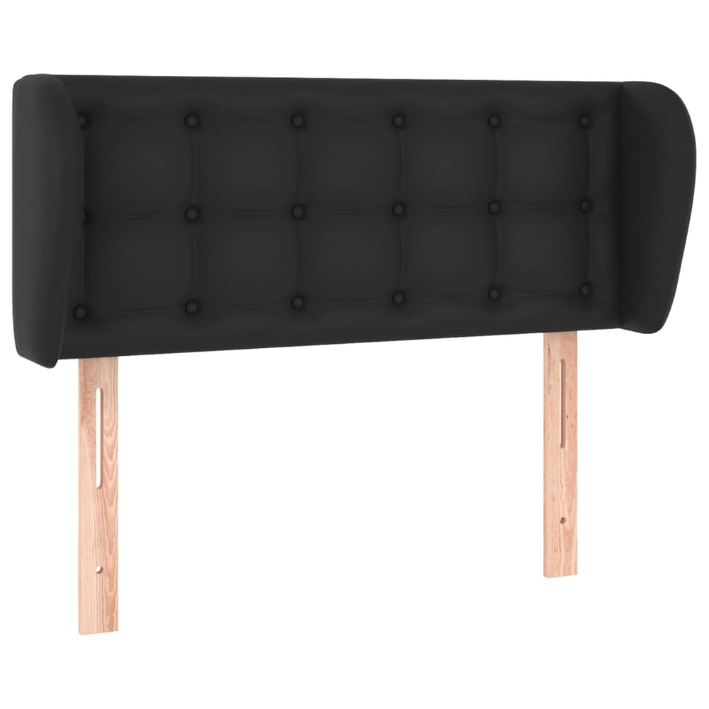 vidaXL Wingback Headboard Black 93x23x78/88 cm Faux Leather