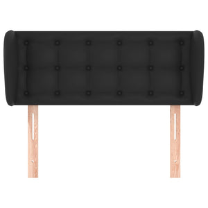 vidaXL Wingback Headboard Black 93x23x78/88 cm Faux Leather