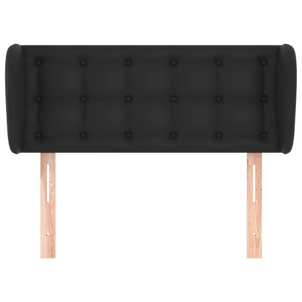 vidaXL Wingback Headboard Black 93x23x78/88 cm Faux Leather