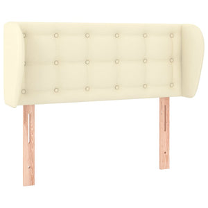 vidaXL Wingback Headboard Cream 93x23x78/88 cm Faux Leather