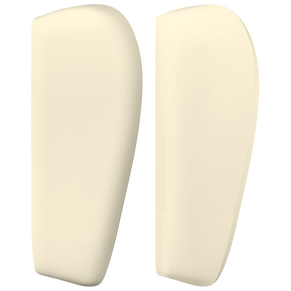 vidaXL Wingback Headboard Cream 93x23x78/88 cm Faux Leather