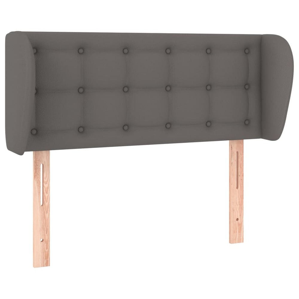 vidaXL Headboard with Wings Grey 93x23x78/88 cm Faux Leather