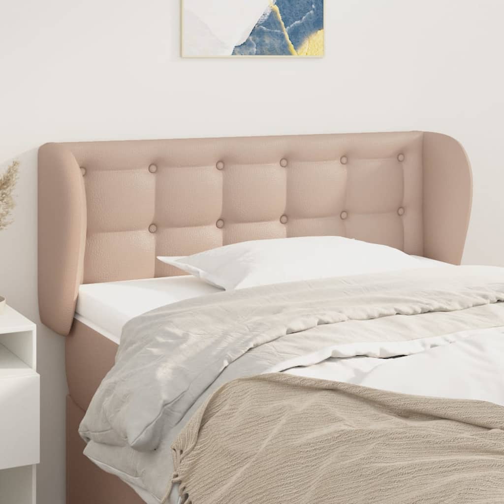 vidaXL Headboard with Wings Cappuccino Brown 93x23x78/88 cm Faux Leather