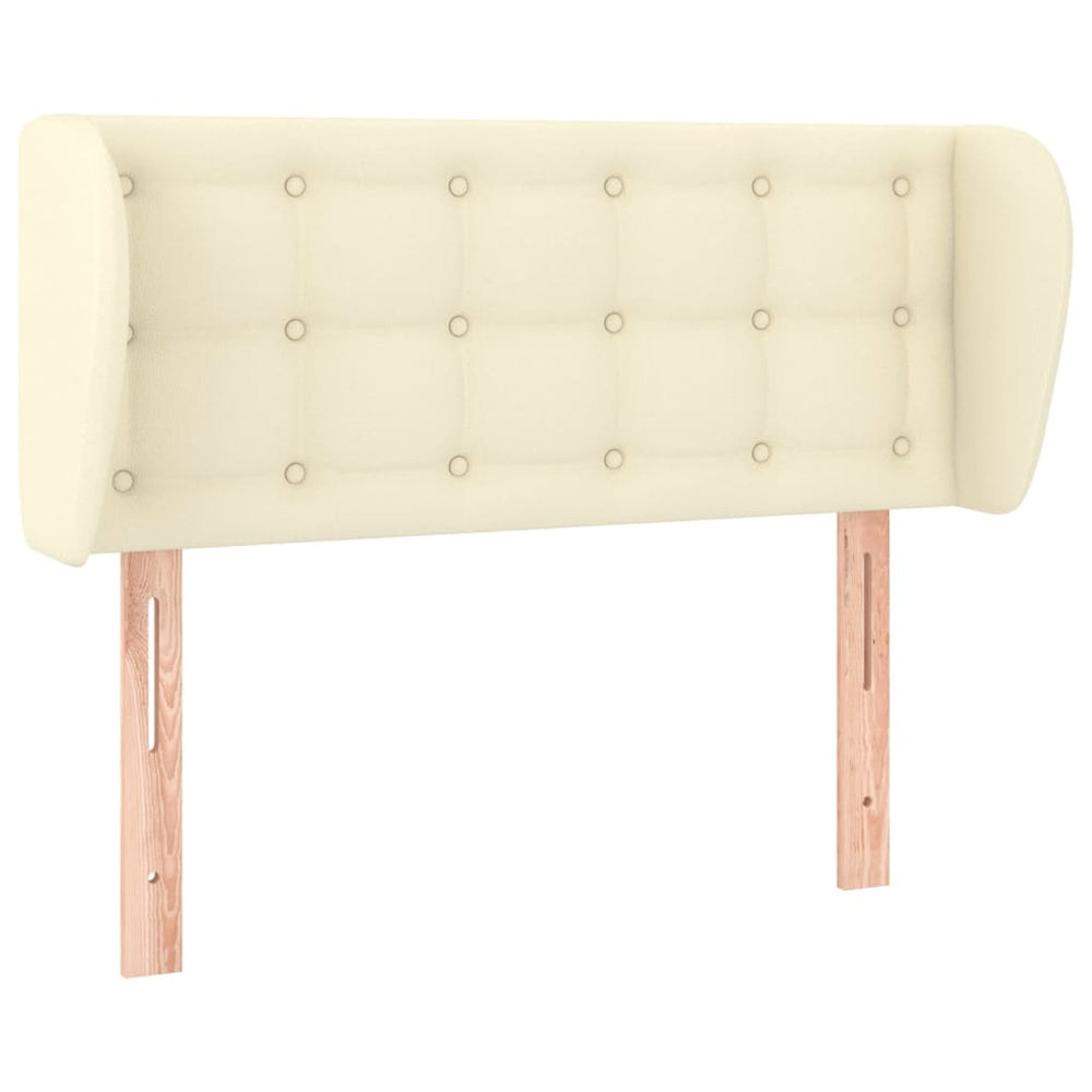 vidaXL Wingback Headboard Cream 103x23x78/88 cm Faux Leather