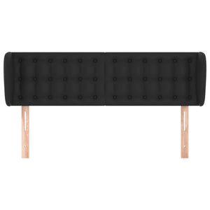 vidaXL Wingback Headboard Black 147x23x78/88 cm Faux Leather