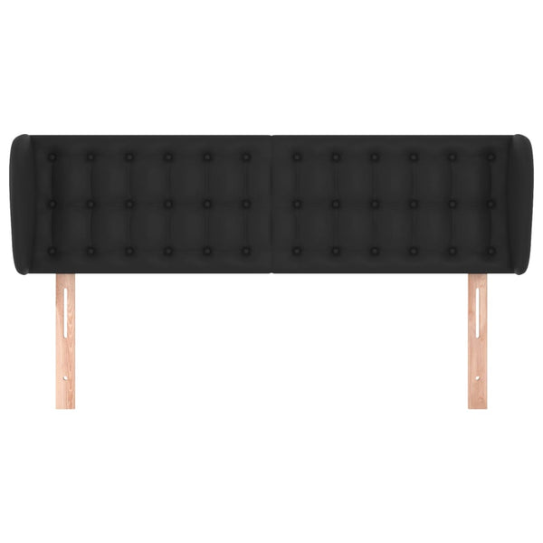 vidaXL Wingback Headboard Black 147x23x78/88 cm Faux Leather