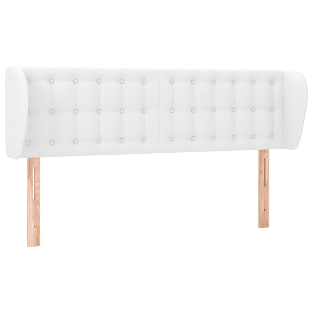 vidaXL Wingback Headboard White 147x23x78/88 cm Faux Leather