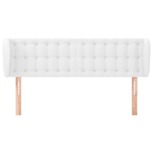 vidaXL Wingback Headboard White 147x23x78/88 cm Faux Leather