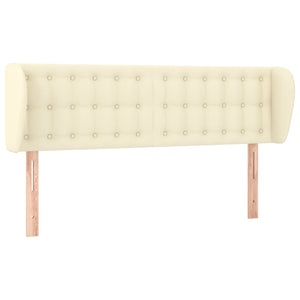 vidaXL Wingback Headboard Cream 147x23x78/88 cm Faux Leather