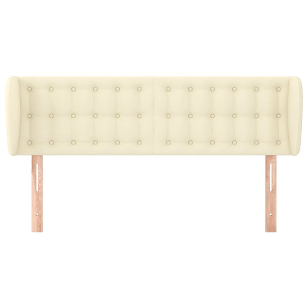 vidaXL Wingback Headboard Cream 147x23x78/88 cm Faux Leather