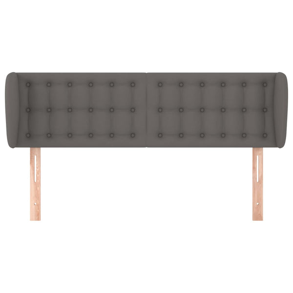 vidaXL Wingback Headboard Grey 147x23x78/88 cm Faux Leather