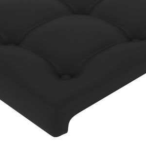 vidaXL Headboard with Wings Black 163x23x78/88 cm Faux Leather