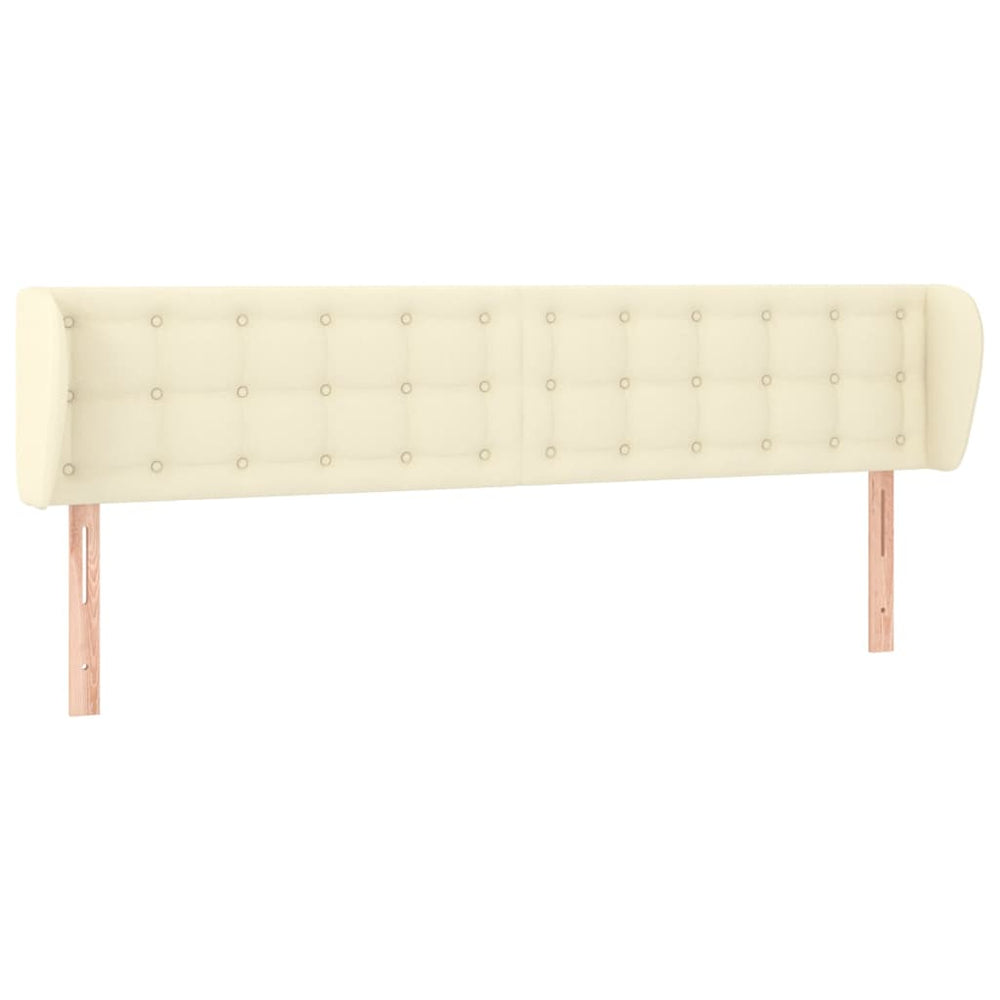 vidaXL Wingback Headboard Cream 163x23x78/88 cm Faux Leather