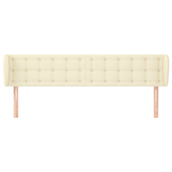 vidaXL Wingback Headboard Cream 163x23x78/88 cm Faux Leather