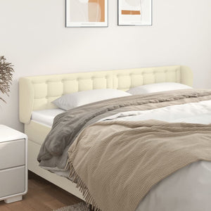 vidaXL Wingback Headboard Cream 163x23x78/88 cm Faux Leather
