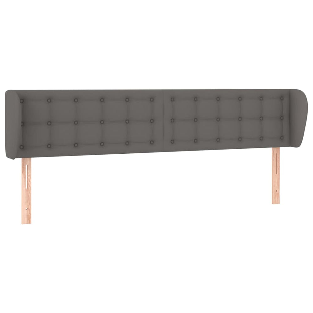 vidaXL Wingback Headboard Grey 163x23x78/88 cm Faux Leather