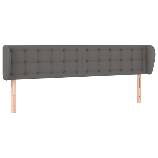 vidaXL Wingback Headboard Grey 163x23x78/88 cm Faux Leather