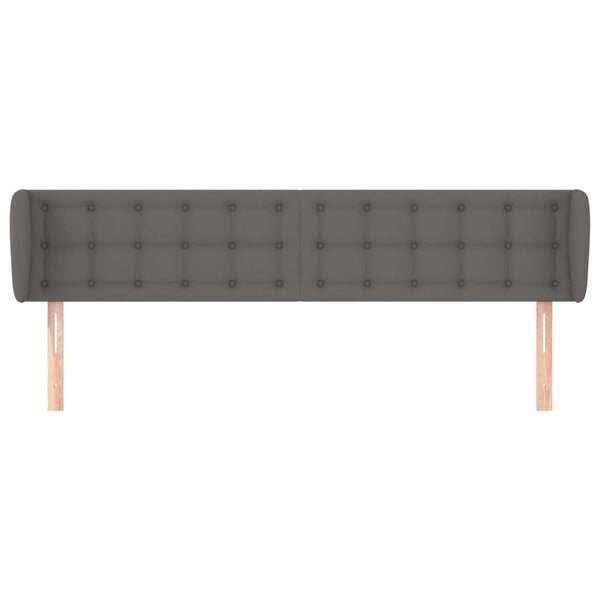 vidaXL Wingback Headboard Grey 163x23x78/88 cm Faux Leather