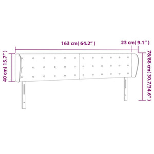 vidaXL Wingback Headboard Cappuccino Brown 163x23x78/88 cm Faux Leather