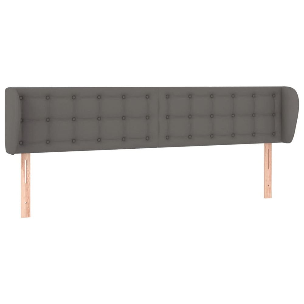 vidaXL Wingback Headboard Grey 183x23x78/88 cm Faux Leather