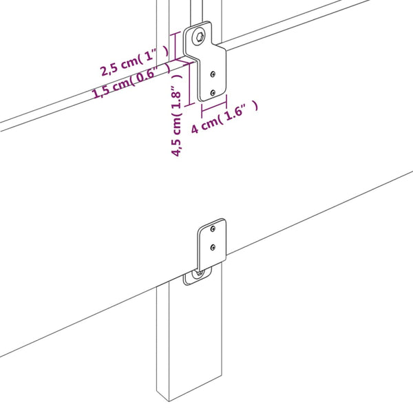 vidaXL Wingback Headboard White 203x23x78/88 cm Faux Leather