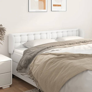 vidaXL Wingback Headboard White 203x23x78/88 cm Faux Leather