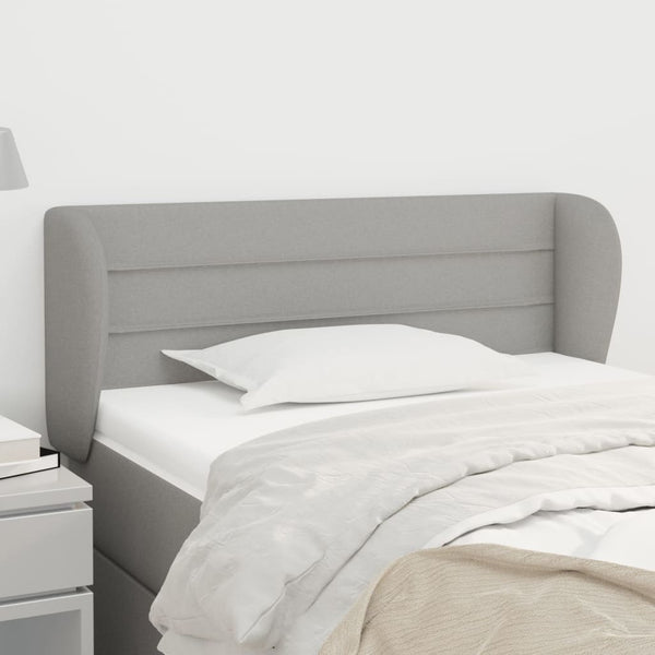 vidaXL Wingback Headboard Light Grey 83x23x78/88 cm Fabric