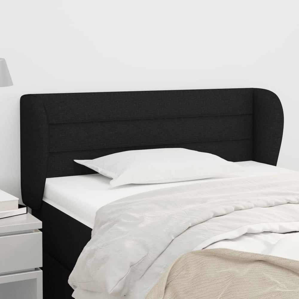 vidaXL Wingback Headboard Black 83x23x78/88 cm Fabric