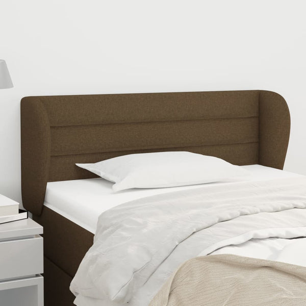 vidaXL Wingback Headboard Dark Brown 83x23x78/88 cm Fabric