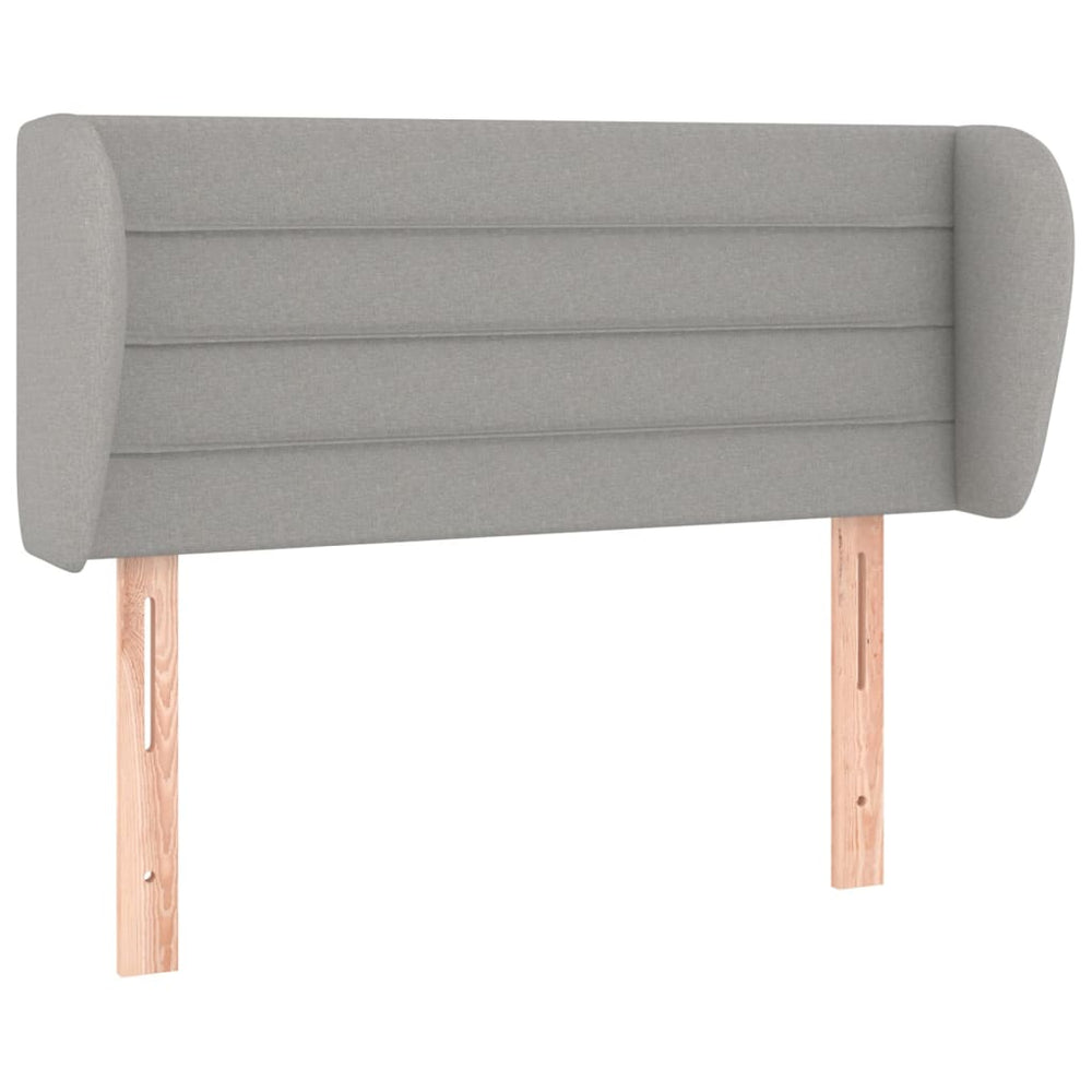vidaXL Wingback Headboard Light Gray 93x23x78/88 cm Fabric