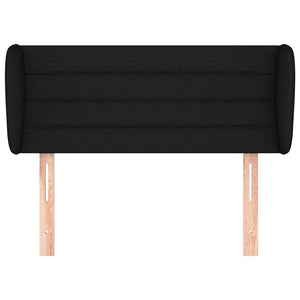 vidaXL Headboard with Wings Black 93x23x78/88 cm Fabric
