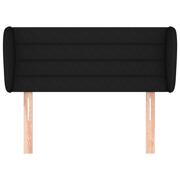 vidaXL Headboard with Wings Black 93x23x78/88 cm Fabric
