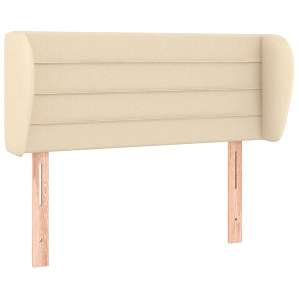 vidaXL Wingback Headboard Cream 93x23x78/88 cm Fabric