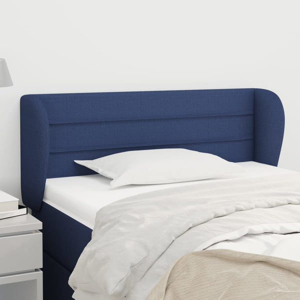 vidaXL Wingback Headboard Blue 93x23x78/88 cm Fabric