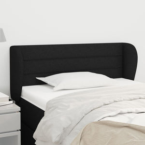 vidaXL Wingback Headboard Black 103x23x78/88 cm Fabric