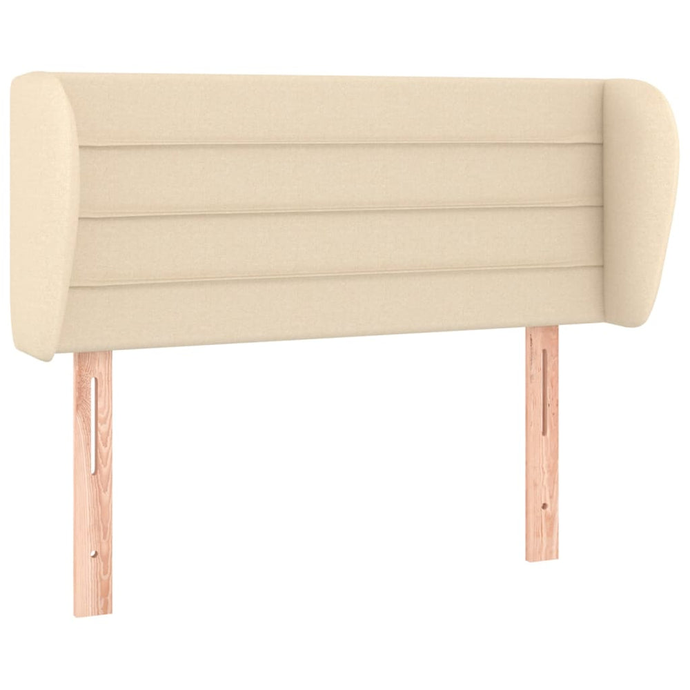 vidaXL Wingback Headboard Cream 103x23x78/88 cm Fabric