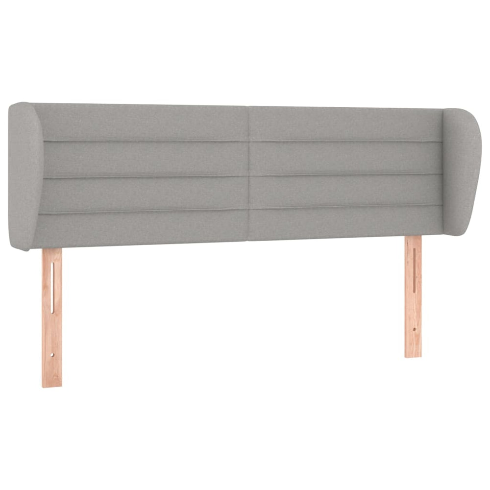 vidaXL Wingback Headboard Light Grey 147x23x78/88 cm Fabric