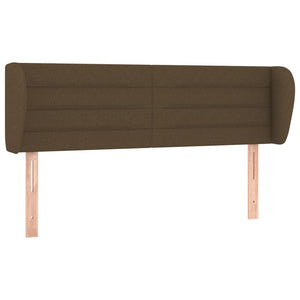 vidaXL Wingback Headboard Dark Brown 147x23x78/88 cm Fabric