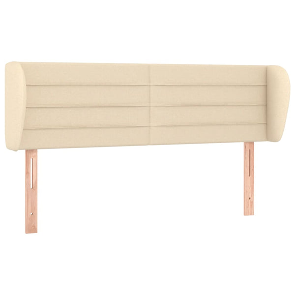 vidaXL Wingback Headboard Cream 147x23x78/88 cm Fabric