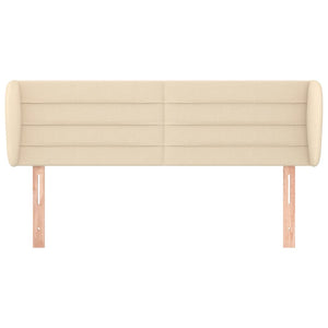 vidaXL Wingback Headboard Cream 147x23x78/88 cm Fabric