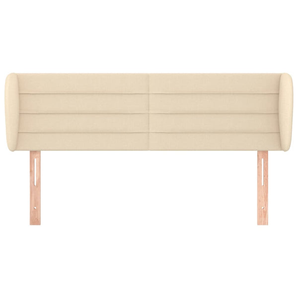 vidaXL Wingback Headboard Cream 147x23x78/88 cm Fabric