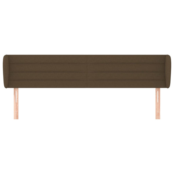 vidaXL Wingback Headboard Dark Brown 163x23x78/88 cm Fabric