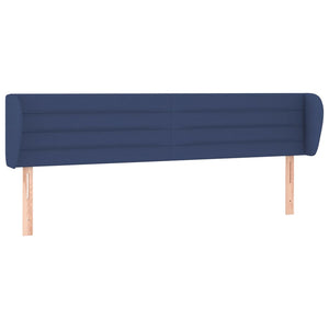 vidaXL Wingback Headboard Blue 163x23x78/88 cm Fabric